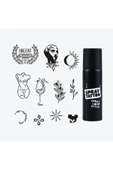 Ephesus City Pack Spray Tattoo Geçici Dövme Seti 11 Desen 1 Siyah Sprey - 1