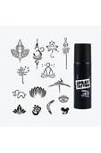 Goa City Pack Spray Tattoo Geçici Dövme Seti 14 Desen 1 Siyah Sprey - 1