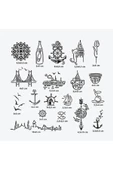 İstanbul City Pack Spray Tattoo Geçici Dövme Seti 19 Desen 1 Siyah Sprey - 3