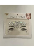 Face Sticker Renksiz Yapışkanlı Yüz Taşı Yüz Süsleme Taşları - 1