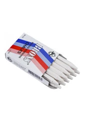 Brons Tebeşir Yuvarlak Yağlı Beyaz 12 Lİ (1 Koli 100 Paket) - 1