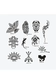 Tulum City Pack Spray Tattoo Geçici Dövme Şablon Seti 10 Desen 1 Sprey - 2