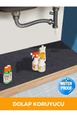 Lavabo Altı Matı Sıvı Geçirmez Kaymaz Taban Evye Dolap Paspası 60x76 cm - 3