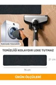 Kaymaz Temizlenebilir Keçe Merdiven Basamak Halısı Antrasit 76x20 (10 ADET) - 3