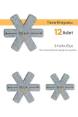 Beylini 12 Li Set Tencere Tava Koruyucu Borcam Çizdirmez Keçe Düzenleyici Gri - 6