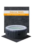 Havuz Altı Halısı Su Geçirmez Yıkanabilir Emici Dayanıklı Koruyucu Havuz Matı Antrasit (183x188) - 1