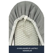 BEYLİNİ Ütü Masası Kılıfı Örtüsü Bezi Keçeli Süngerli Lastikli Yanmaz Ayarlanabilir Gri 55x135 Cm - 4