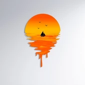 Sunset Landscape | Renklendirilmiş Metal Tablo> - 1