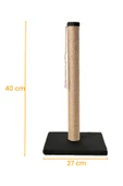Çubuk Kedi Tırmalama Tahtası Peluş Kumaş Silinebilir Demonte 40 cm Siyah Renk - 6