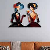 Kandinsky Kadın | Renklendirilmiş Metal Duvar Dekoru  > - 1