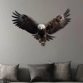 Gerçekçi Kartal Renklendirilmiş Metal Duvar Dekoru> - 1