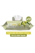 Baby Turco Zeytinyağlı Islak Bebek Havlusu 12x90 Adet - 1