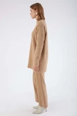 Koyu Bej-Bisiklet Yaka Triko Tunik thumbnail 3