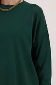Zümrüt-Manşeti Duble Katlamalı Triko Tunik - 5