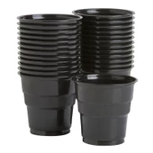 Roll-Up Party Dreams Parti Davet Piknik Renkli Plastik Sert Mika Bardak - Siyah - 25'li Paket thumbnail 3