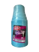 Roll-Up Party Dreams Parti Davet Piknik Renkli Plastik Sert Mika Bardak - Turkuaz - 25'li 10 Paket - 2