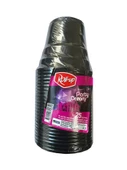 Roll-Up Party Dreams Parti Davet Piknik Renkli Plastik Sert Mika Bardak - Siyah - 25'li Paket thumbnail 1
