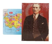 Eser Puzzle Türkiye Haritası - Atatürk 25X35 Yap boz - 2 adet - 1