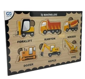 Ca Games Ahşap Puzzle İş Makineleri 19X29 - 1