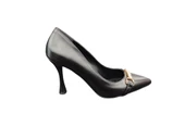 Ventes Sivri Burun 9 cm İnce Topuk Yumuşak İç Pedli Taş Toka Detaylı Kadın Stiletto Ayakkabı - 5