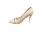 Ventes Sivri Burun 9 cm İnce Topuk Yumuşak İç Pedli Taş Toka Detaylı Kadın Stiletto Ayakkabı - 2