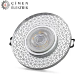NOAS YL65 1767 İris LED Çerçeveli 4000K Yuvarlak Kristal Cam Spot Kasa - 1
