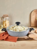 Falez Cost 24 Cm Granit Basık Gri Tencere thumbnail 1