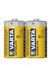 Varta Superlife Büyük Boy D Pil R20 2li Saat Pili - 1