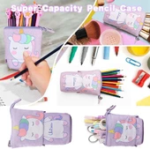 Valkyrie Unicorn Uzayabilen Teleskopik Kalem Kutu Makyaj Çantası Çok Amaçlı Çanta - 3