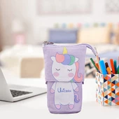 Valkyrie Unicorn Uzayabilen Teleskopik Kalem Kutu Makyaj Çantası Çok Amaçlı Çanta - 4