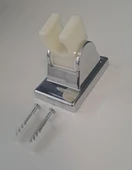 DUŞ MAFSALI - PLASTİK KARE HAREKETLİ KROM thumbnail 1