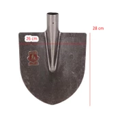 Sapsız Çelik Bahçe Küreği Toprak Bel Belleme Çapalama Aleti Metal Kürek 28 cm Keskin Sağlam thumbnail 3