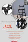 itimat çift yönlü metal merdiven 5x5 basamak thumbnail 4