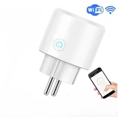Mini Elektrik Wifi Akıllı Priz Soket Duvar Çok Uzaktan Kumanda  Akıllı Yaşam Beyaz - 1