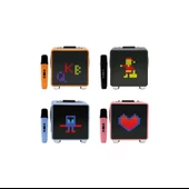 Sunix 15W 11X11 Piksel Led Ekranlı Karaoke Bluetooth Hoparlör Mavi BTS-270 - 2
