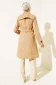 Düğmeli Kuşaklı Araboy Trençkot Camel thumbnail 3