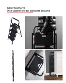 ERTEKPA 4 Basamak Siyah Merdiven Geniş Basamaklı EUROTOWER, ET4 - 6