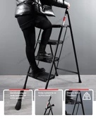 ERTEKPA 4 Basamak Siyah Merdiven Geniş Basamaklı EUROTOWER, ET4 - 9