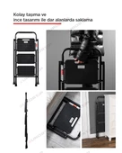 ERTEKPA 3 Basamak Siyah Merdiven Geniş Basamaklı EUROTOWER, ET3 - 11