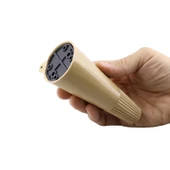 Açılı Konik 12 cm Açık Ceviz 4 Adet Ayak Mobilya Yükseltici Baza Ayağı Koltuk Kanepe Puf Ayakları - 8