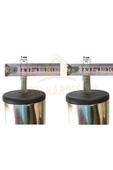 KRGZ HRD Baza Kanepe Ayağı Metal Krom Paslanmaz 15cm ( Ince Diş ) - 2