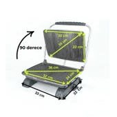 Dökümix Demir Döküm Gri 1800 Watt 4-6 Dilim Ev-Sanayi-Büfe Tipi Tost Makinası ve Izgara - 2