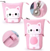 Valkyrie Sevimli Kedi Uzayabilen Teleskopik Kalem Kutu Makyaj Çantası Çok Amaçlı Çanta - 7