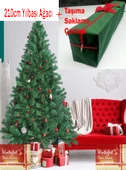 Winterfest Yılbaşı Çam Ağacı 210 Cm 800 Gür Dallı Taşıma Çantalı - 1