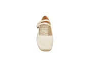 Ventes Yuvarlak Burun 4 Cm Kalın Topuk Lastik Tokalı Kadın Saten Topuklu Ayakkabı - 7