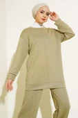 Önü Çımalı Tunik İkili Takım Çağla Yeşili thumbnail 2
