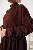 Loyşa Kol Fırfırlı Hırka Kahve - 4