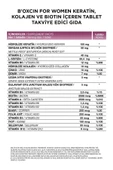 BİOXCİN WOMEN'S HAİR 30 TABLET thumbnail 6