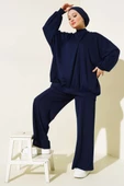 Loyşa Oversize Tunik İkili Takım Lacivert thumbnail 1