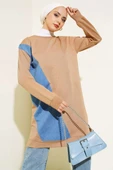 Kot Garni Detaylı Tunik Latte thumbnail 1
